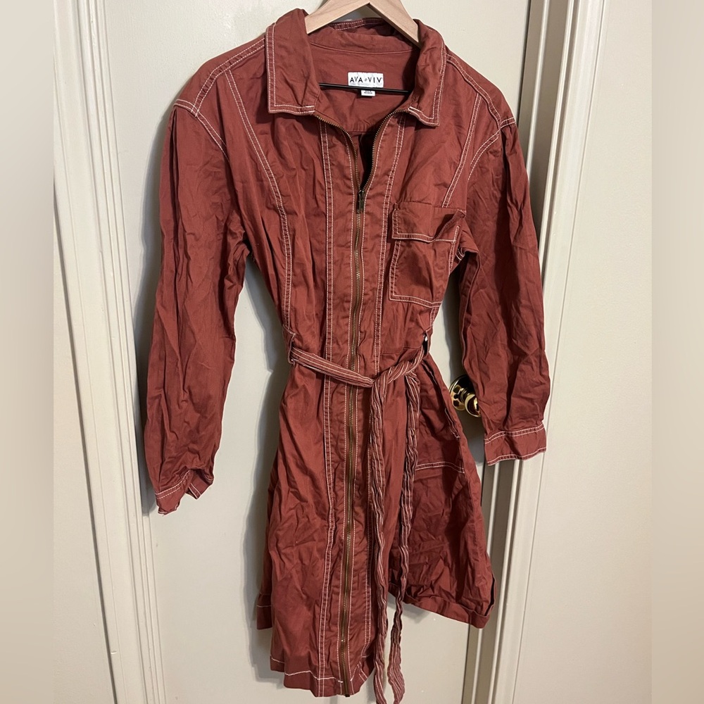 AVA & VIV Cotton Shirt Dress